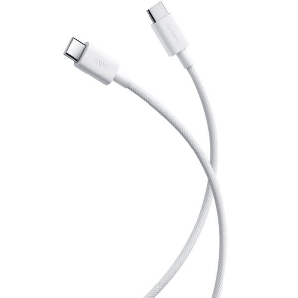 art_xia-cab203a20bra20usb-c20wh_1 Cable USB 2.0 Tipo-C 3A Xiaomi Braided/ USB Tipo-C Macho - USB Tipo-C Macho/ Hasta 60W/ 480Mbps/ 1m/ Blanco