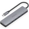 art_ais-hub20asuc-6p047-gr_1 Docking USB Tipo-C Aisens ASUC-6P047-GR/ 1xHDMI 4K/ 4xUSB/ 1xUSB Tipo-C PD/ Gris