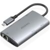 Docking USB Tipo-C Aisens ASUC-7P049-GR/ 2xHDMI 4K/ 1xRJ45/ 2xUSB/ 1xUSB Tipo-C/ 1xUSB Tipo-C PD/ Gris