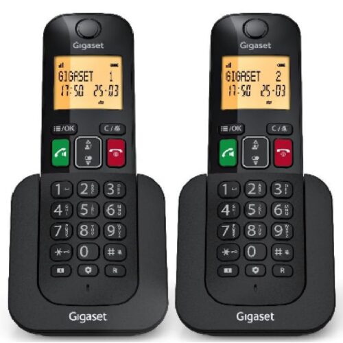 art_giga-tel20elemental2040020d20bk_1 Teléfono Inalámbrico Gigaset Elemental 400 DUO/ Negro