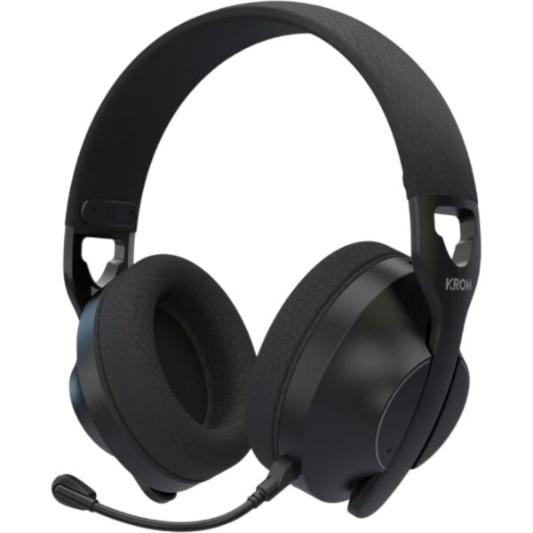 Auriculares Gaming Inalámbricos con Micrófono Krom Phase/ Bluetooth/ Jack 3.5/ USB 2.0/ Negros