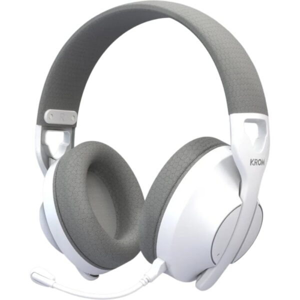 Auriculares Gaming Inalámbricos con Micrófono Krom Phase/ Bluetooth/ Jack 3.5/ USB 2.0/ Blancos