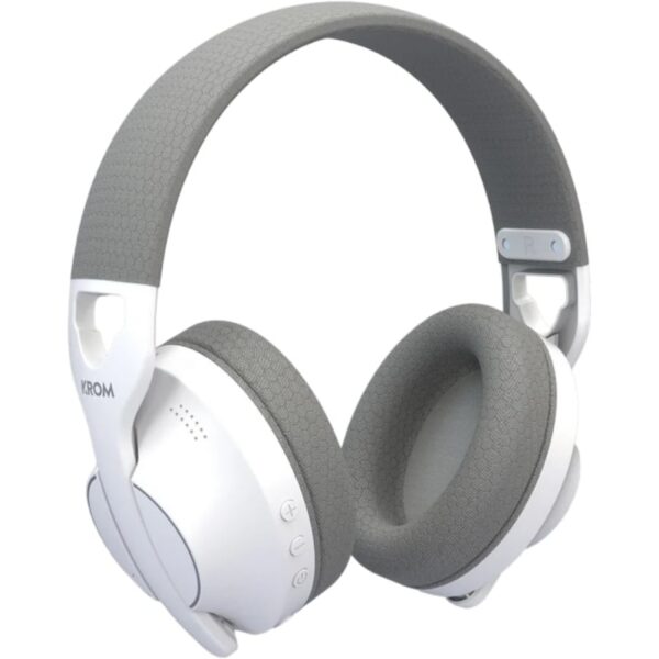 Auriculares Gaming Inalámbricos con Micrófono Krom Phase/ Bluetooth/ Jack 3.5/ USB 2.0/ Blancos