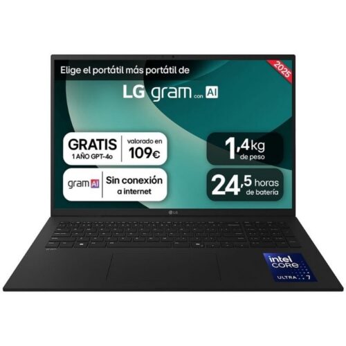 art_lgp-17z90tl-g20au88bn_1 Portátil LG Gram 17Z90TL-G.AU88BN Intel Core Ultra 7-258V/ 32GB/ 1TB SSD/ 17"/ Win11