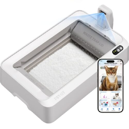 art_pkit-arenero20pubot20cry20d20cam_1 Arenero para Gatos Autolimpiable PetKit PuroBot Crystal Duo con Cámara/ Control desde APP/ Blanco