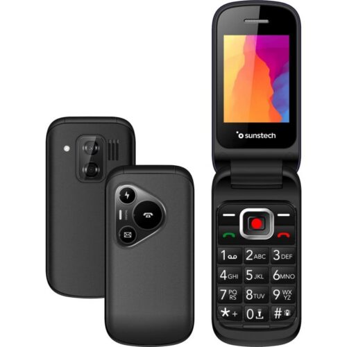art_sun-tel20celt2420bk_1 Teléfono Móvil Sunstech CELT24 para Personas Mayores/ Negro