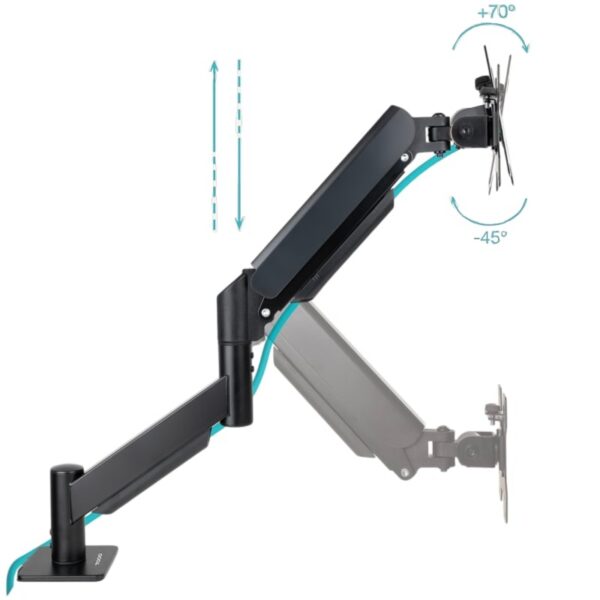 art_too-soporte20db1340tnr-b_2 Soporte de Mesa para Monitor TooQ DB1340TNR-B/ Giratorio/ Inclinable/ Rotatorio/ Nivelable hasta 10kg