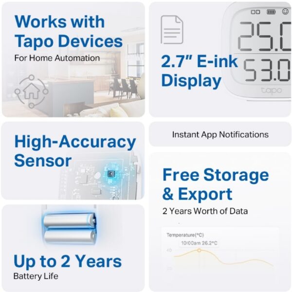Sensor de Temperatura y Humedad TP-Link Tapo T315