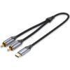 art_ven-cab20bguhf_1 Cable Conversor Vention BGUHF/ 2x RCA Macho - USB Tipo-C Macho/ 1m/ Gris