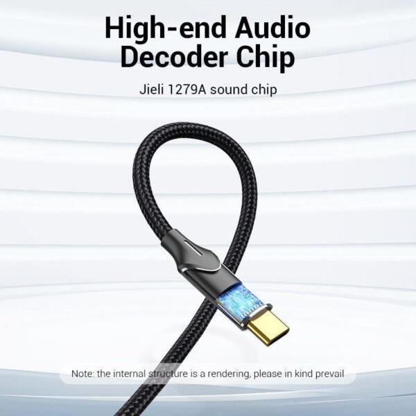 art_ven-cab20bguhf_2 Cable Conversor Vention BGUHF/ 2x RCA Macho - USB Tipo-C Macho/ 1m/ Gris