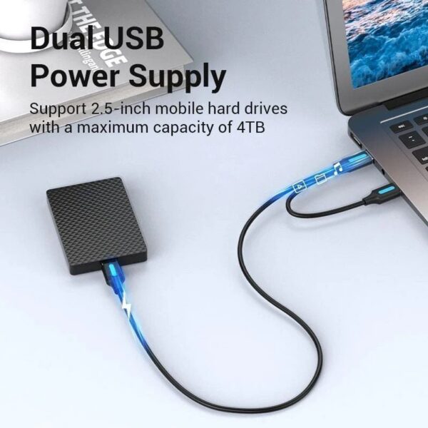 art_ven-cab20cqpbf_2 Cable USB 3.0 Vention CQPBF/ USB Macho - MicroUSB Macho/ USB 2.0 Macho/ 5Gbps/ 1m/ Negro