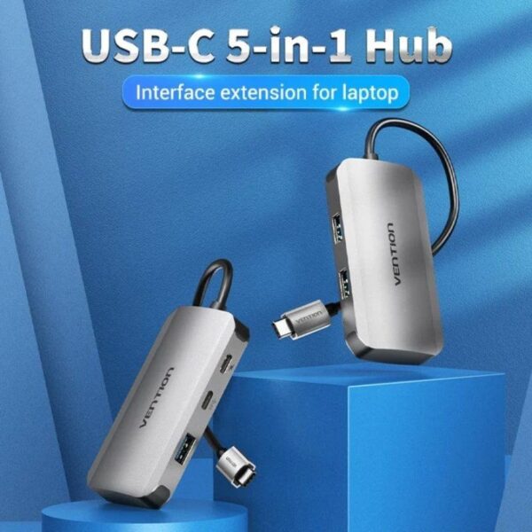 art_ven-hub20tndhb_2 Hub USB Tipo-C Vention TNDHB/ 3xUSB/ 1xUSB Tipo-C/ 1xUSB Tipo-C PD