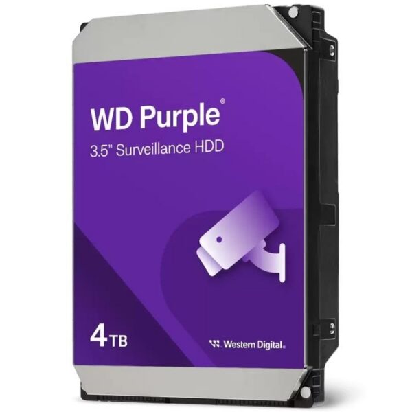 Disco Duro Western Digital WD Purple Surveillance 4TB/ 3.5"/ SATA III/ 128MB