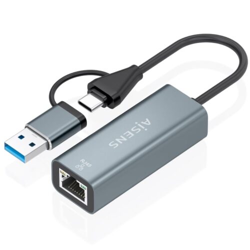 art_ais-adp20a109-1032_1 Adaptador USB + USB Tipo-C 3.2 - RJ45 Aisens A109-1032/ 1000Mbps