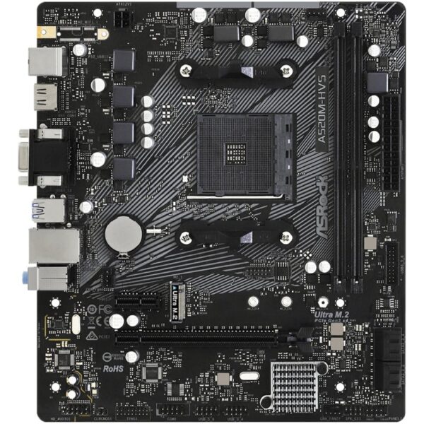 art_asr-pb20a520m-hvs_2 Placa Base Asrock A520M-HVS/ DDR4/ PCIe 3.0/ Socket AM4/ Micro ATX