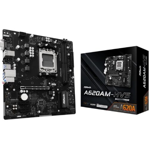 art_asr-pb20a620am-hvs_1 Placa Base Asrock A620AM-HVS/ DDR5/ PCIe 4.0/ Socket AM5/ Micro ATX