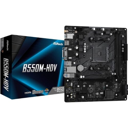 art_asr-pb20b550m-hdv_1 Placa Base Asrock B550M-HDV/ DDR4/ PCIe 4.0/ Socket AM4/ Micro ATX