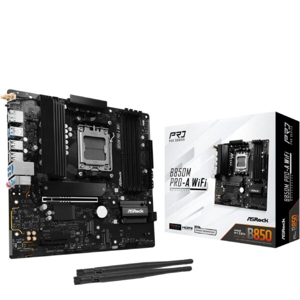 art_asr-pb20b850m20pro-a20wifi_1 Placa Base Asrock B850M Pro-A WiFi/ DDR5/ PCIe 5.0/ Socket AM5/ Micro ATX