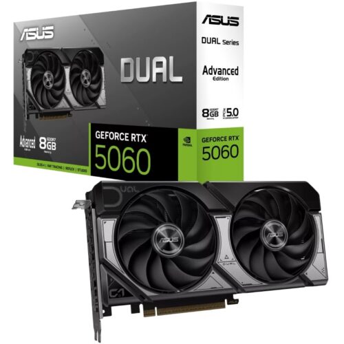 art_asu-gf20rtx506020d20oc20av208g_1 Tarjeta Gráfica Asus Dual GeForce RTX 5060 OC Edition Advanced/ 8GB GDDR7