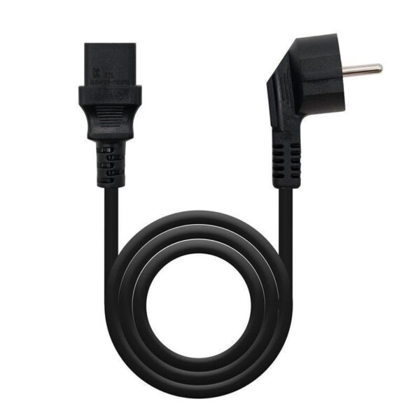 Cable Alimentación CPU Nanocable 10.22.0110/ Schuko Macho - C13 Hembra/ 10m/ Negro