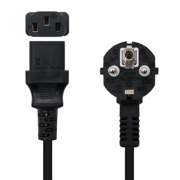 Cable Alimentación CPU Nanocable 10.22.0110/ Schuko Macho - C13 Hembra/ 10m/ Negro