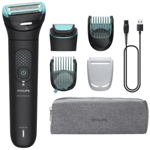 art_phpae-cor20bg74702015_1 Cortabarbas Philips Body Groomer 7000 Series BG7470/15/ con Batería/ 5 Accesorios