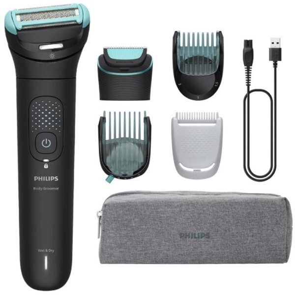 art_phpae-cor20bg74702015_1 Cortabarbas Philips Body Groomer 7000 Series BG7470/15/ con Batería/ 5 Accesorios
