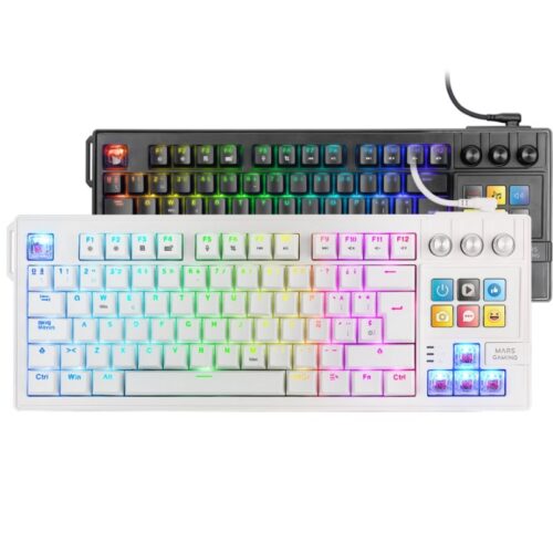 art_tac-tec20mk-master20wh_1 Teclado Gaming Mecánico Mars Gaming MK-MASTER/ Switch Rojo/ Blanco/ Incluye SmartDeck