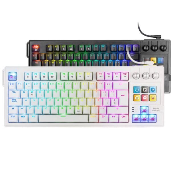 art_tac-tec20mk-master20wh_1 Teclado Gaming Mecánico Mars Gaming MK-MASTER/ Switch Rojo/ Blanco/ Incluye SmartDeck