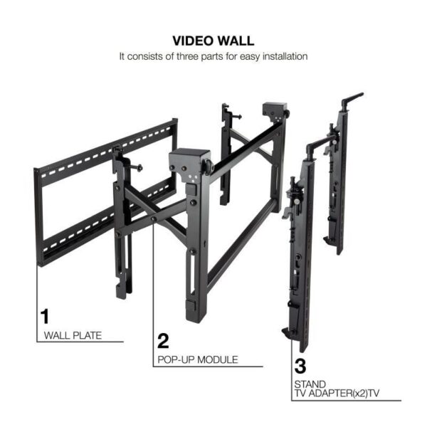 Soporte de Pared para Videowall Inclinable Tooq TQVW4570T para TV de 45-70"/ hasta 70kg