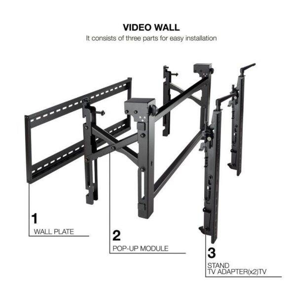 Soporte de Pared para Videowall Inclinable Tooq TQVW5470T para TV de 54-70"/ hasta 70kg