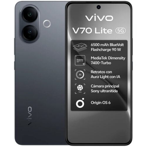 Smartphone Vivo V70 Lite 6GB/ 128GB/ 6.77"/ 5G/ Negro