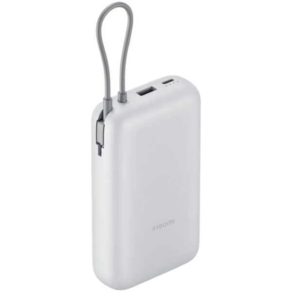 Powerbank 20000mAh Xiaomi Power Bank Integrated Cable/ 22.5W/ Blanco/ Incluye Cable USB Tipo-C